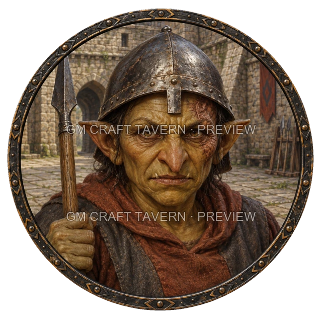 Durg Redcliff - aperçu de token de combattant vu du dessus