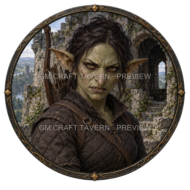 Aperçu de token d’archer ennemi vu du dessus