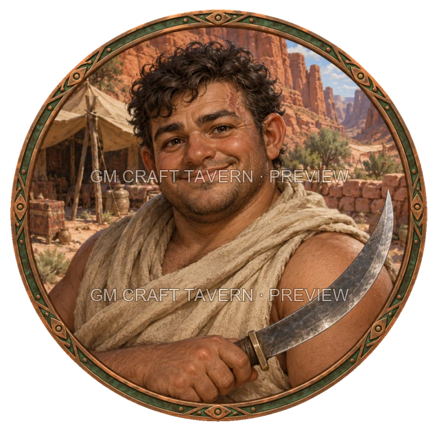 Aperçu du token vu du dessus de Varka Stonebrook - Barbare