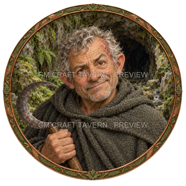 Aperçu du token vu du dessus de Morga Reedvale - Druide
