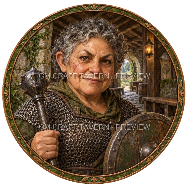 Aperçu du token vu du dessus de Urdan Mossridge - Paladin