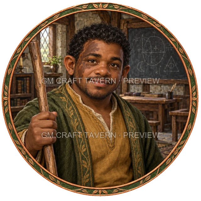 Aperçu du token vu du dessus de Besha Ironwell - Magicien