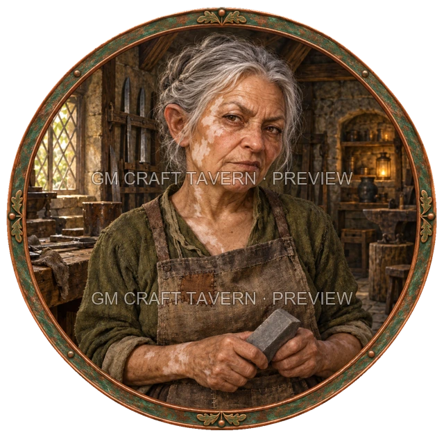 Urdan Westmere - aperçu de token de forgeron vu du dessus
