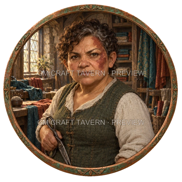 Durg Oakbend - aperçu de token d’artisan vu du dessus