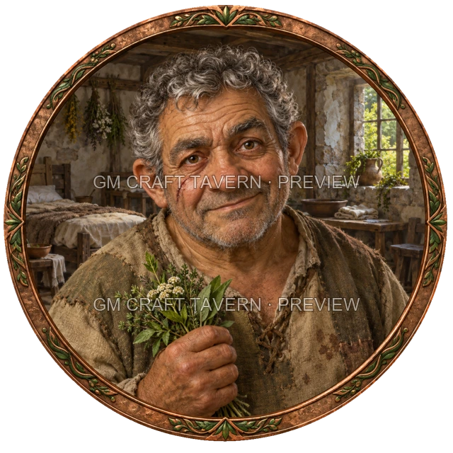 Morga Hillward - aperçu de token de paria vu du dessus