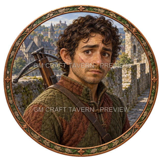 Besha Redcliff - aperçu de token de combattant vu du dessus