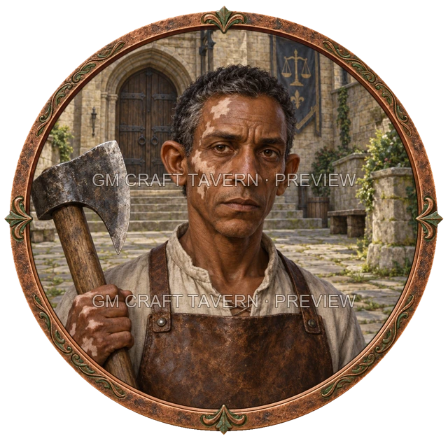 Varka Clearwell - aperçu de token de combattant vu du dessus