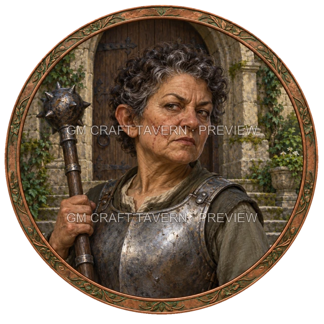 Urdan Clearwell - aperçu de token de combattant vu du dessus