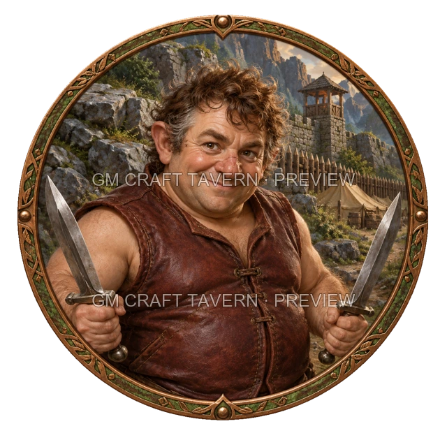 Durg Clearwell - aperçu de token de combattant vu du dessus