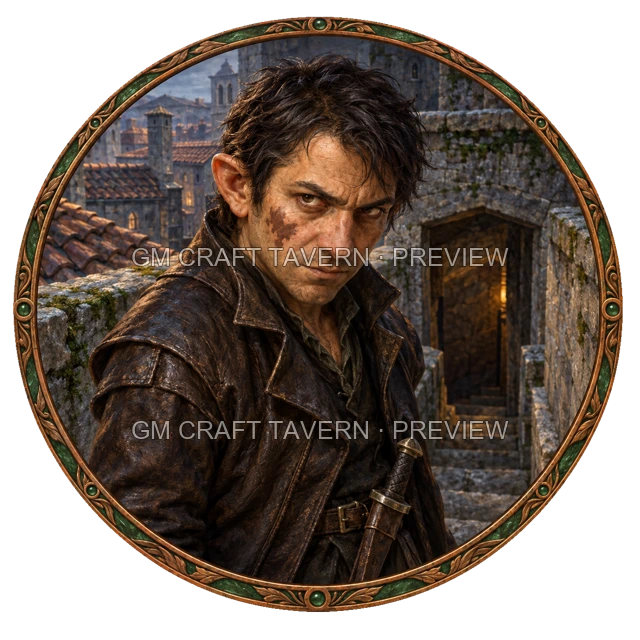 Aperçu de token d’assassin vu du dessus