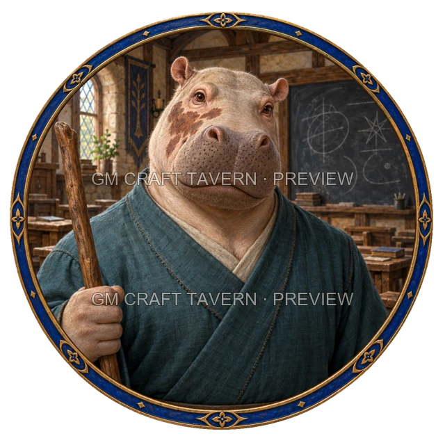 Aperçu du token vu du dessus de Besha Ironwell - Magicien