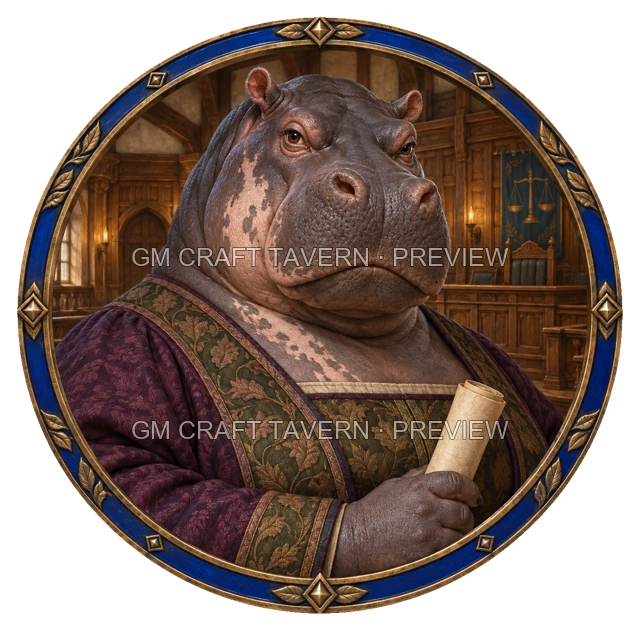 Grom Oakbend - aperçu de token de noble vu du dessus