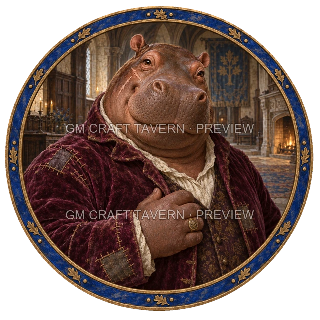 Varka Oakbend - aperçu de token de noble vu du dessus