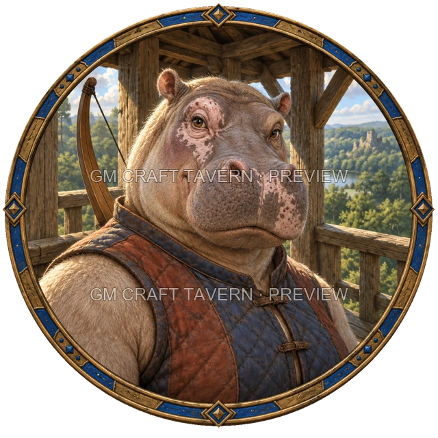 Urdan Redcliff - aperçu de token de combattant vu du dessus