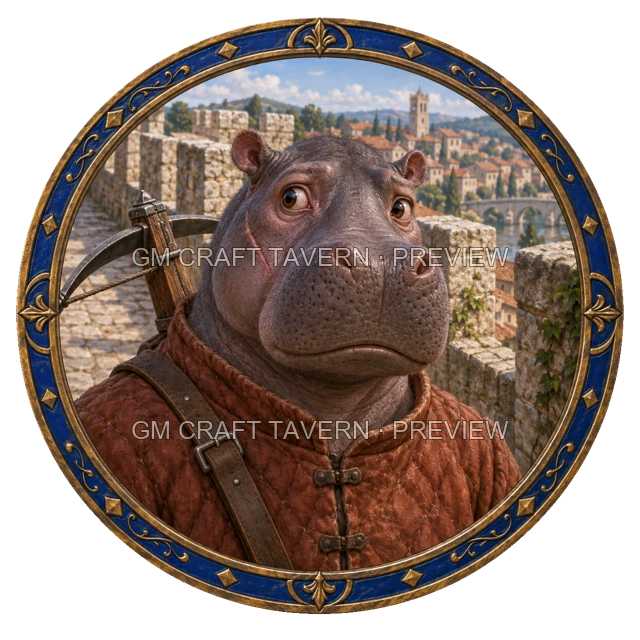Besha Redcliff - aperçu de token de combattant vu du dessus