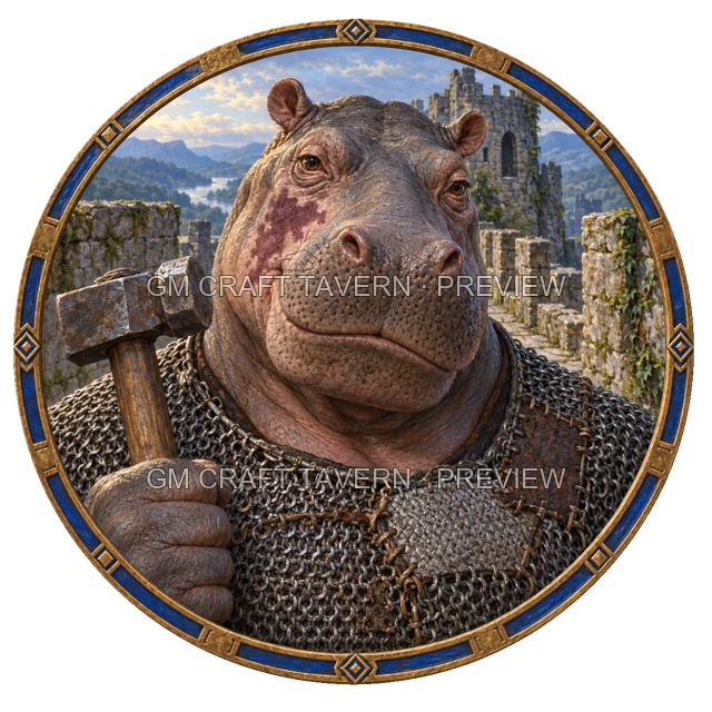 Morga Clearwell - aperçu de token de combattant vu du dessus