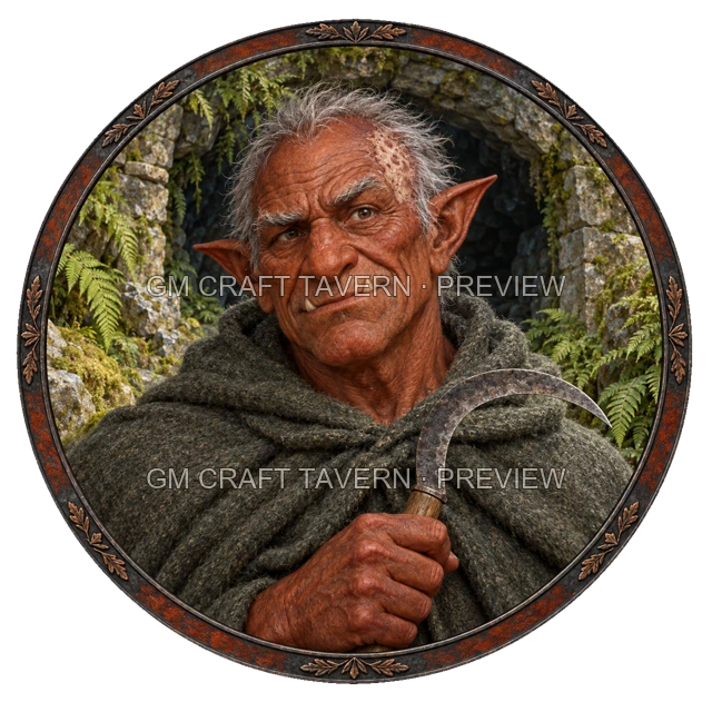Aperçu du token vu du dessus de Morga Reedvale - Druide