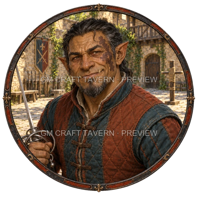Aperçu du token vu du dessus de Varka Ashfield - Guerrier