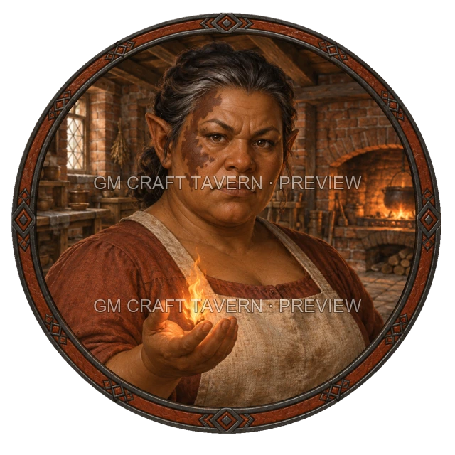 Aperçu du token vu du dessus de Durg Duskford - Ensorceleur