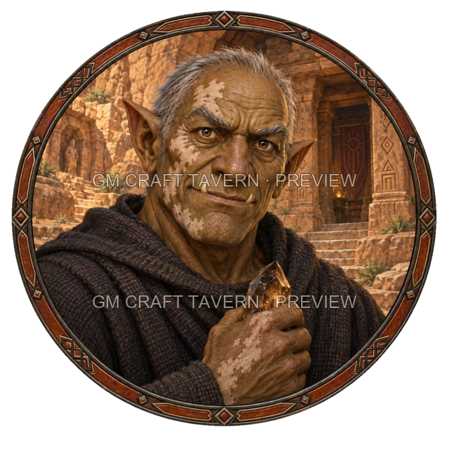 Aperçu du token vu du dessus de Morga Duskford - Ensorceleur