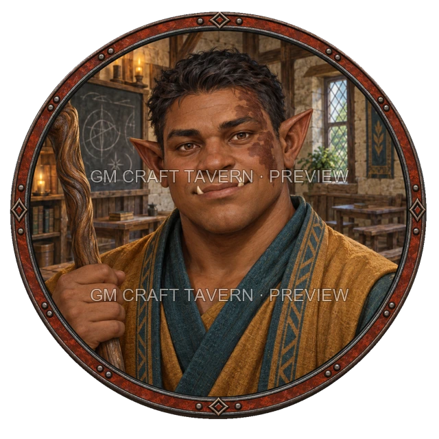 Aperçu du token vu du dessus de Besha Ironwell - Magicien