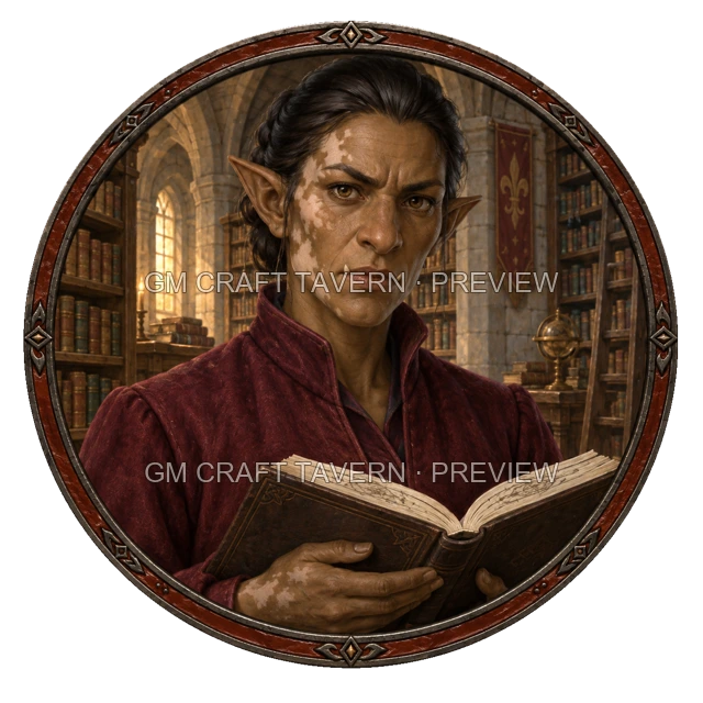 Aperçu du token vu du dessus de Durg Ironwell - Magicien