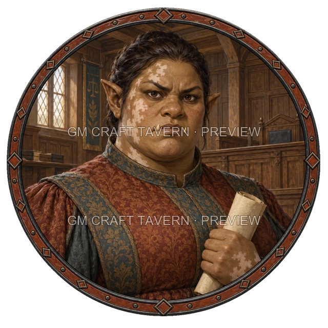 Grom Oakbend - aperçu de token de noble vu du dessus