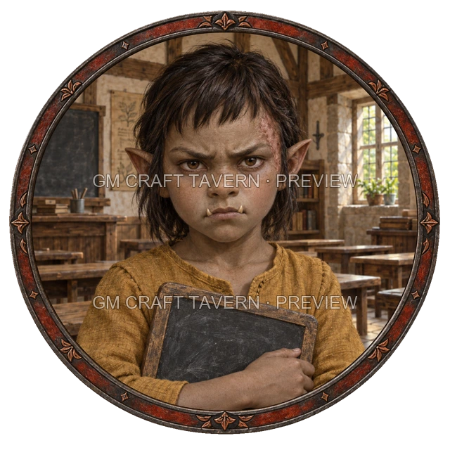 Grom Deepgrove - aperçu de token de villageois vu du dessus