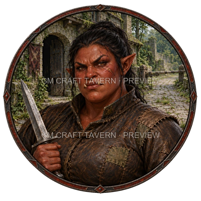 Aperçu de token de capitaine bandit vu du dessus