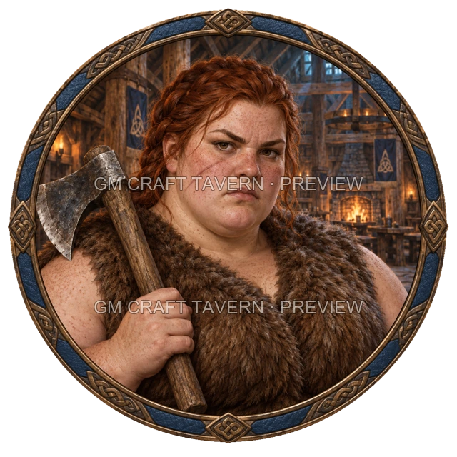 Aperçu du token vu du dessus de Grom Stonebrook - Barbare