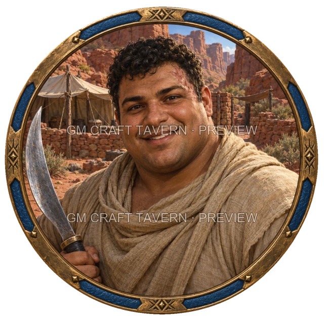 Aperçu du token vu du dessus de Varka Stonebrook - Barbare