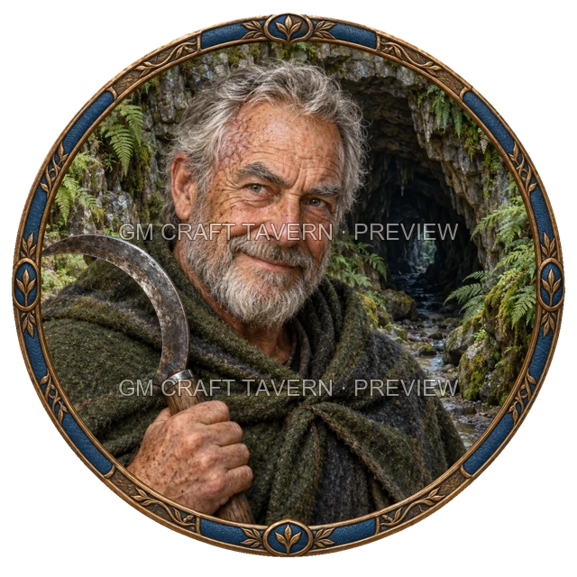 Aperçu du token vu du dessus de Morga Reedvale - Druide