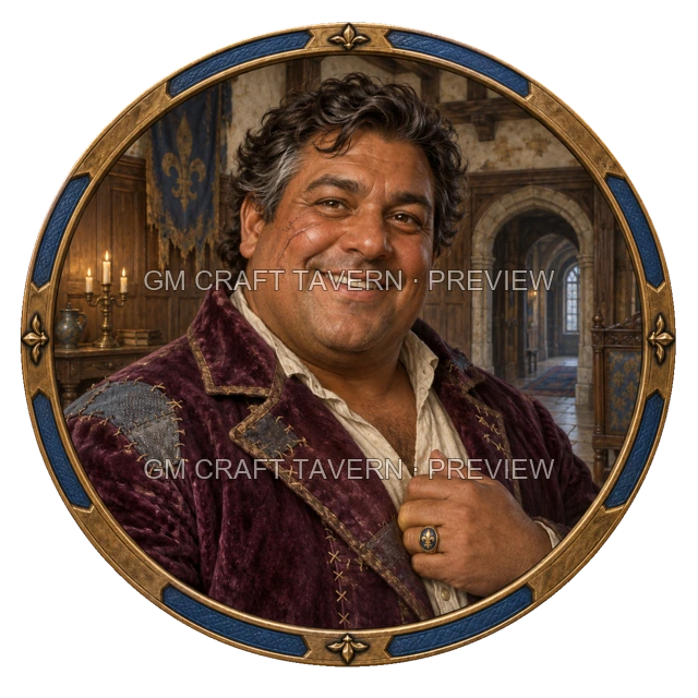 Varka Oakbend - aperçu de token de noble vu du dessus