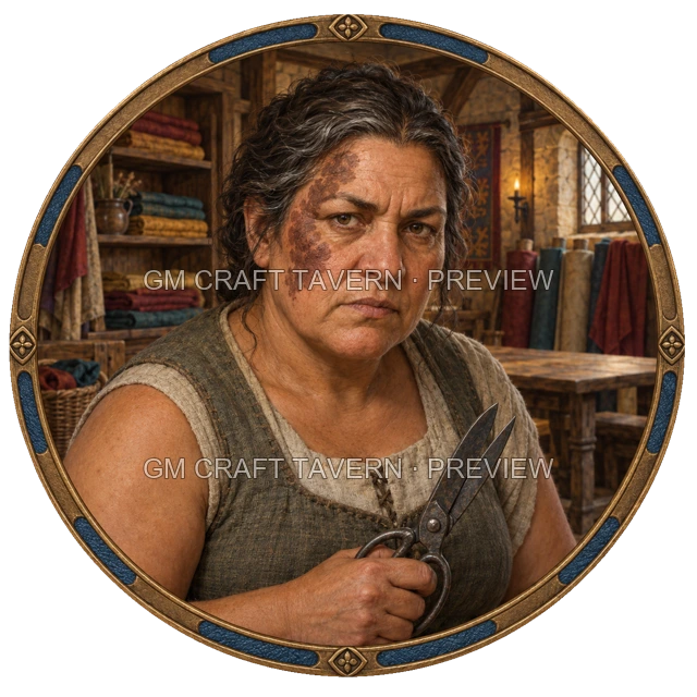 Durg Oakbend - aperçu de token d’artisan vu du dessus