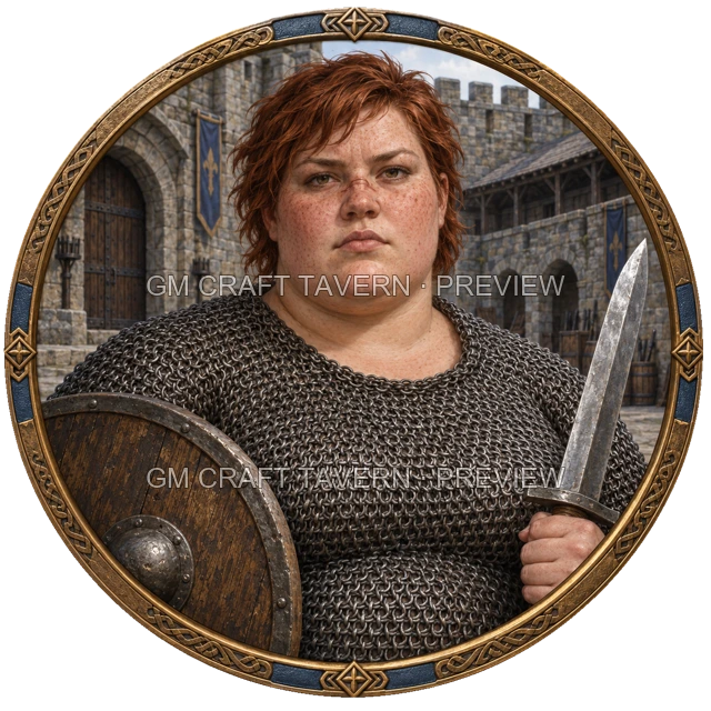 Grom Redcliff - aperçu de token de combattant vu du dessus