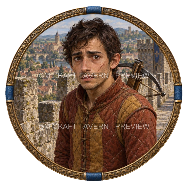 Besha Redcliff - aperçu de token de combattant vu du dessus