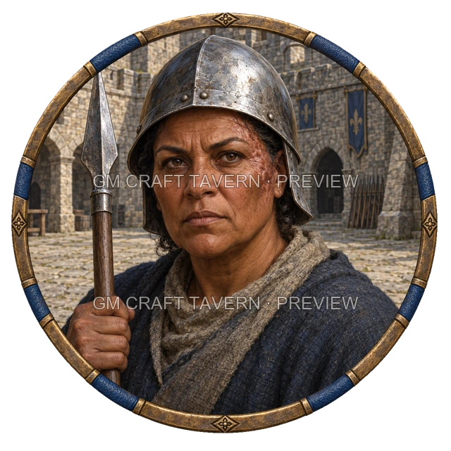 Durg Redcliff - aperçu de token de combattant vu du dessus