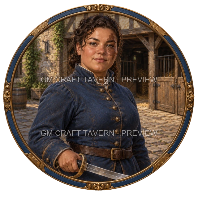 Grom Clearwell - aperçu de token de combattant vu du dessus