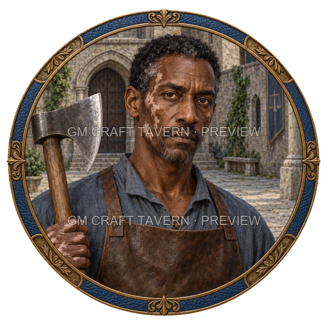 Varka Clearwell - aperçu de token de combattant vu du dessus