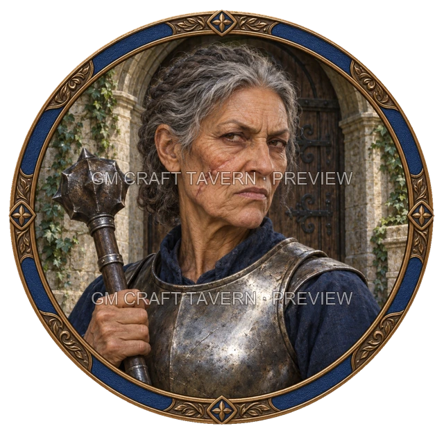 Urdan Clearwell - aperçu de token de combattant vu du dessus