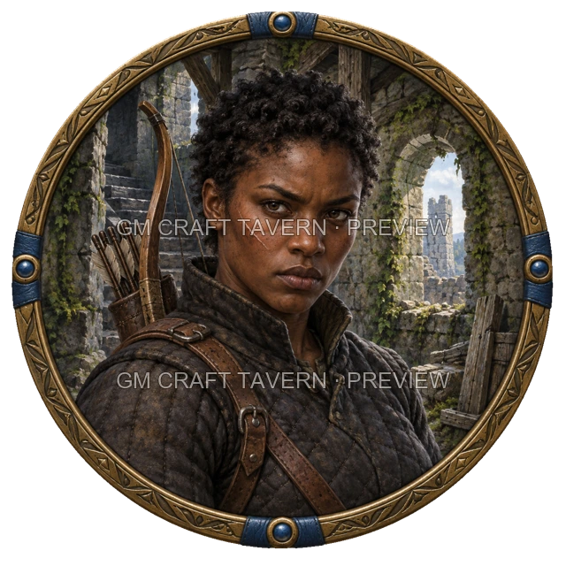 Aperçu de token d’archer ennemi vu du dessus