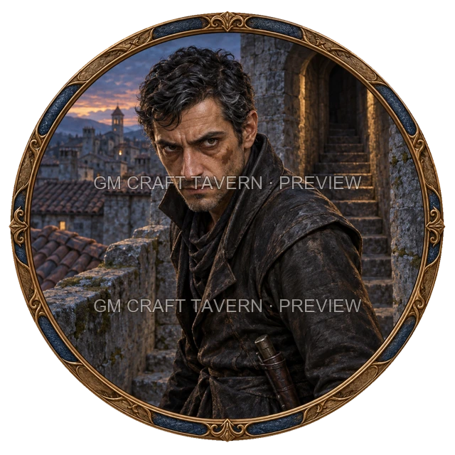 Aperçu de token d’assassin vu du dessus
