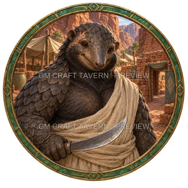 Aperçu du token vu du dessus de Varka Stonebrook - Barbare
