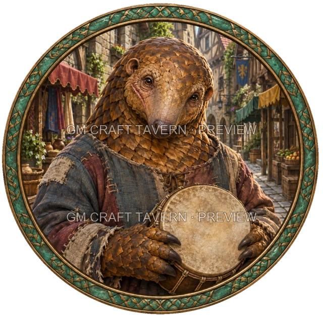 Aperçu du token vu du dessus de Morga Stonebrook - Barde