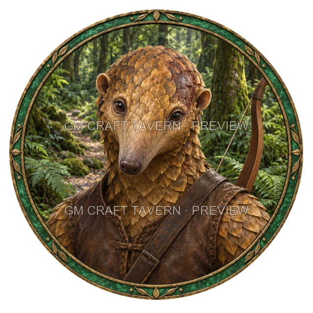 Aperçu du token vu du dessus de Besha Mossridge - Rôdeur