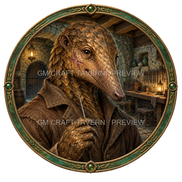 Aperçu du token vu du dessus de Varka Duskford - Roublard