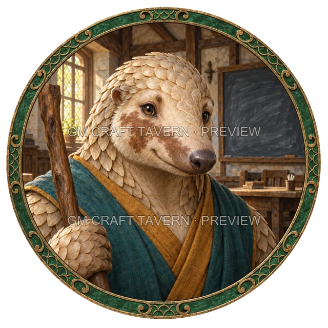 Aperçu du token vu du dessus de Besha Ironwell - Magicien