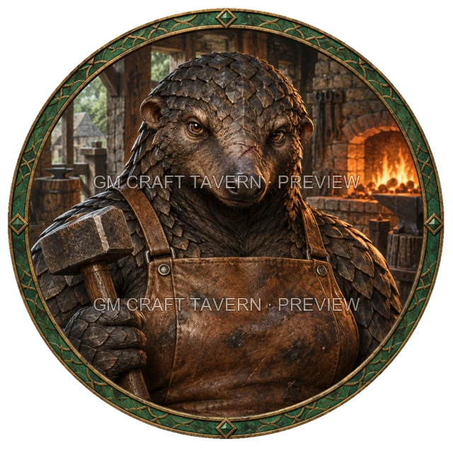 Aperçu du token vu du dessus de Grom Westmere - Forgeron