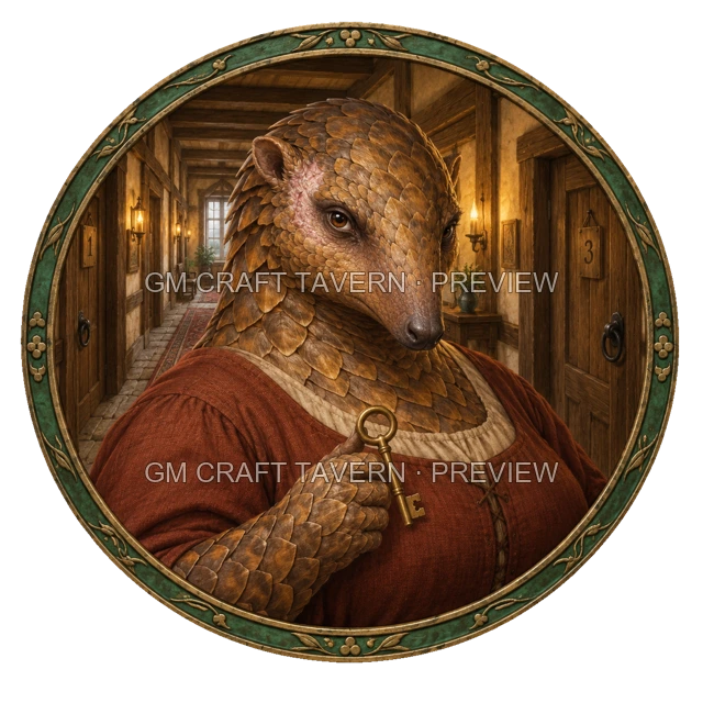 Durg Westmere - aperçu de token d’aubergiste vu du dessus