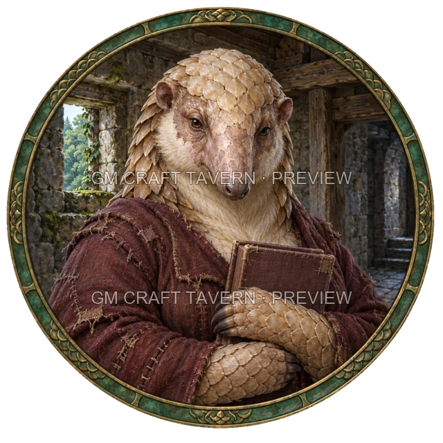 Durg Hillward - aperçu de token de paria vu du dessus